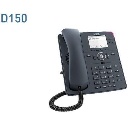 SNOM D150 Desk Telephone, PoE, Indoor& Wall Mounting,