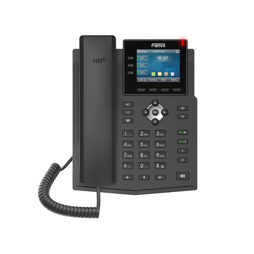 Fanvil X3U Pro Enterprise IP Phone - 2.8' Colour Screen, 3 Lines, Dual Gigabit NIC